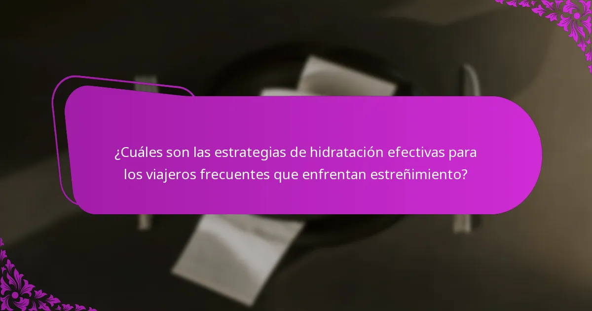 ¿Qué factores adicionales contribuyen al estreñimiento mientras viajas?
