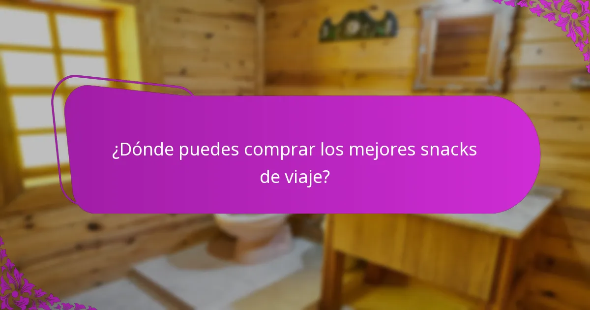 ¿Cómo preparar snacks para viajar?