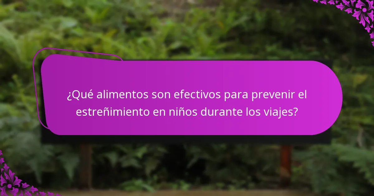 ¿Cuáles son los signos de estreñimiento en niños mientras viajan?