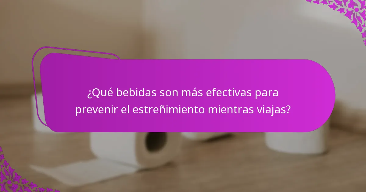 ¿Qué factores relacionados con los viajes contribuyen al estreñimiento?